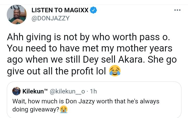 Don Jazzy replies man who queried his net worth for always doing giveaways online 7 WhatsApp Image 2021 10 08 at 16.38.51