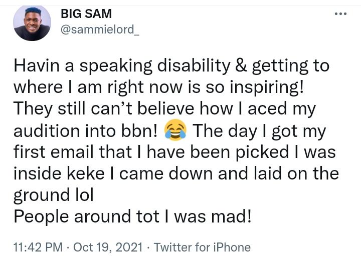 Sammie recounts 