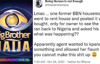 BBNaija housemate called