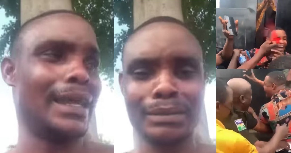 #EndSARSMemorial: “Make una help me!” – Cabbie who was assaulted by security operatives breaks down in tears over his seized car (Video)