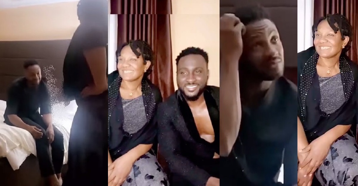 “Where did you get that energy from?” – Cross’ mom questions her son about performance on #BBNaija, meets with Pere (video)