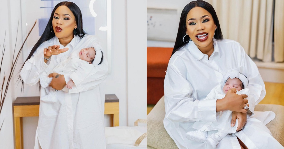 “They wished me death while you were in my stomach” – Toyin Lawani writes as she celebrates her daughter
