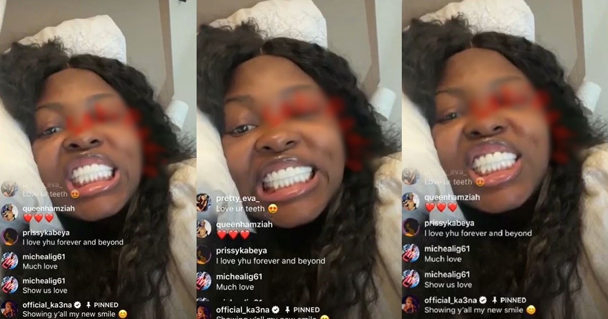 Reality star, Ka3na flaunts new set of teeth, following teeth procedure ‘worth millions of naira’ (video)