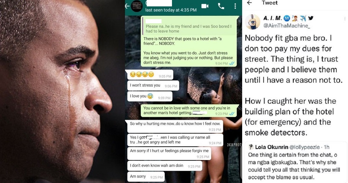 Heartbroken man narrates how he caught his girlfriend cheating via video call (Screenshot)