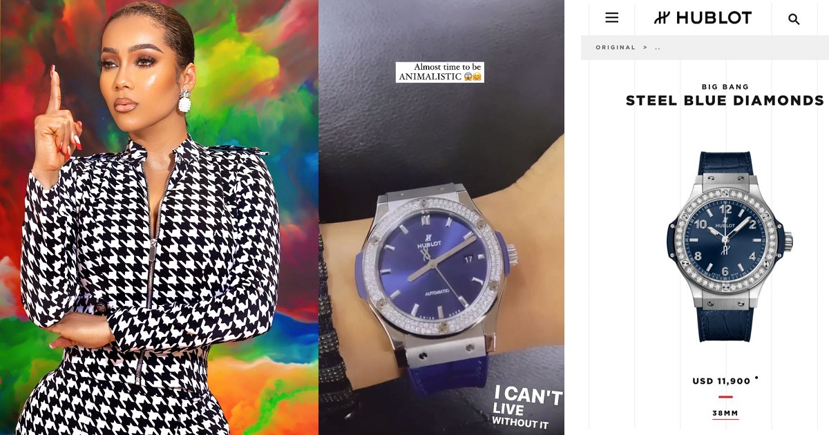 BBNaija star, Maria flaunts N5.6M diamond Hublot wristwatch (video)