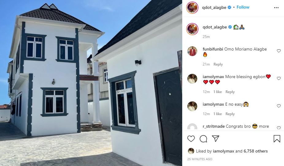 Popular singer, Qdot acquires a mansion in Lagos (photos) 5 mari