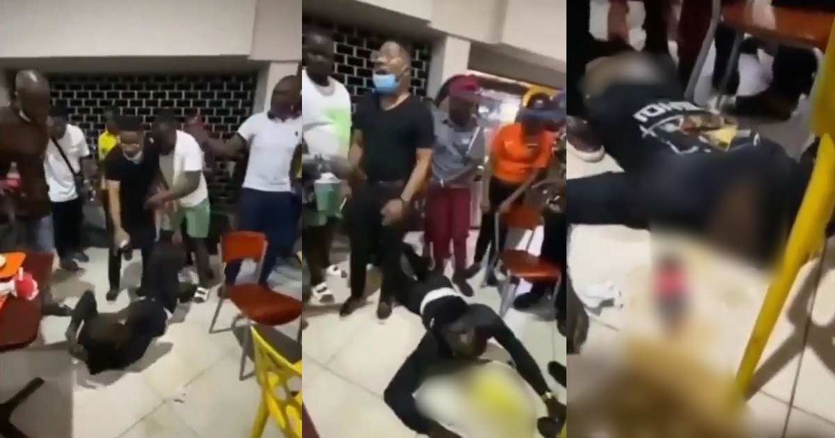 Man starts vomiting seriously after he was forced to consume his friend’s drink that he was allegedly caught po!soning (VIDEO)