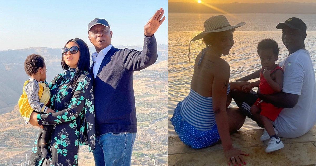 Ned Nwoko replies follower who questioned why his other wives and kids didn’t go on vacation with him, Regina Daniels and their son, Munir