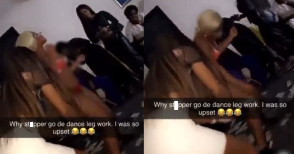 Guest disappointed after stripper invited to entertain people at a party started dancing legwork (video)