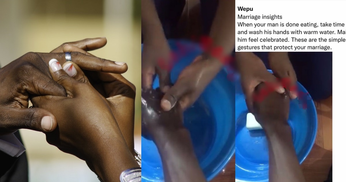 “Wash your husband’s hands after eating, make him feel celebrated” – Man shares marriage insights (Video)