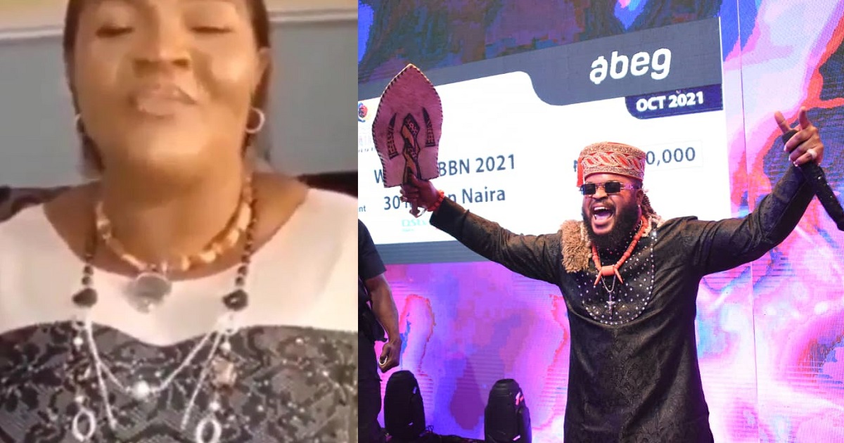 #BBNaija: Whitemoney’s mum speaks after her son emerged winner of the reality show (Video)