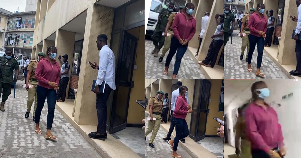 Photos of Murder suspect, Chidinma Ojukwu, arriving court this morning