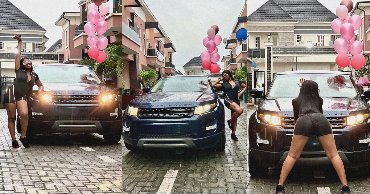 “Real hot girl” – BBN’s Angel writes as she flaunts her newly acquired Range Rover SUV (Photos)