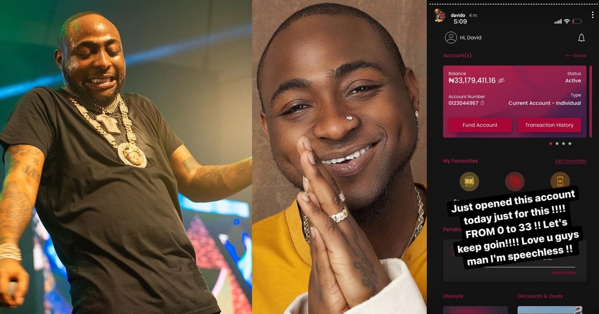 Hours after asking his friends to send him N1m each, Davido makes over N30m and counting!!!