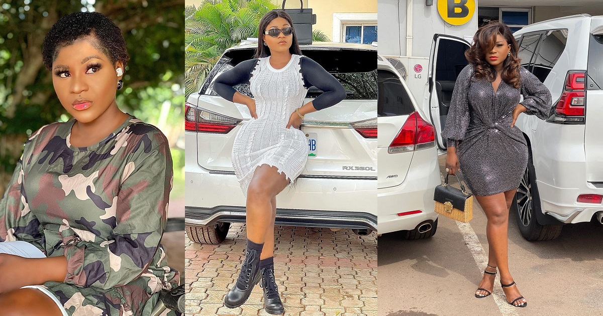 “Bitter souls are always stagnant” – Actress, Destiny Etiko hits back at people always trolling her over her exotic fleet of cars