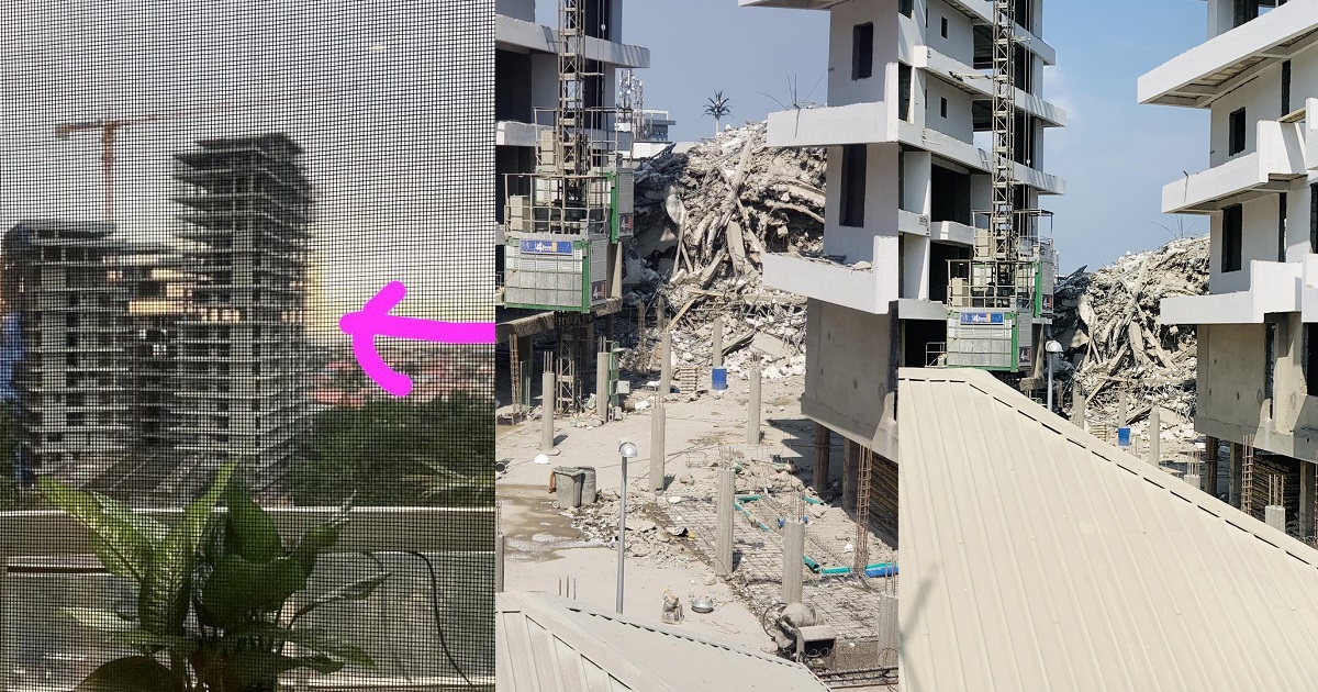 State of 21-storey building in Ikoyi, Lagos before it collapsed (Photo)