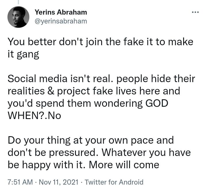 “Social media isn’t real, be yourself and don’t please anyone” – BBNaija star, Yerins 4 BBNaija's Yerins