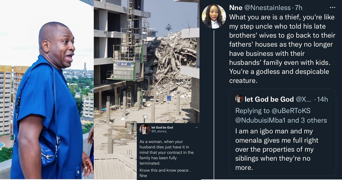 “When your husband dies, your contract in the family is fully terminated” – Man gives his take on family tussle over collapsed Ikoyi building CEO’s properties