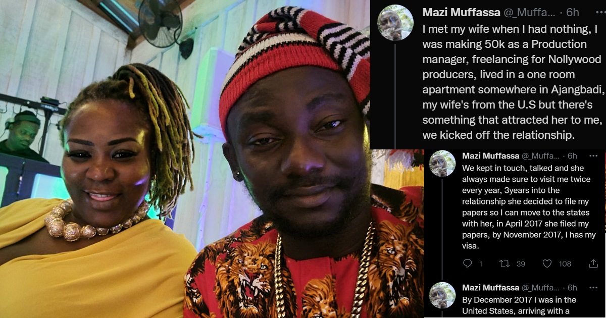 “I met my wife when I had nothing, she supported my dreams, brought me to the US, now I have my own Truck Company.. I’m so lucky to have met her” – Nigerian man celebrates his Wife