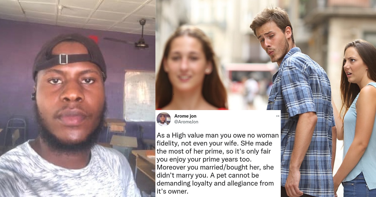 “As a high value man, you owe no woman fidelity, not even your wife” – Man sparks debate