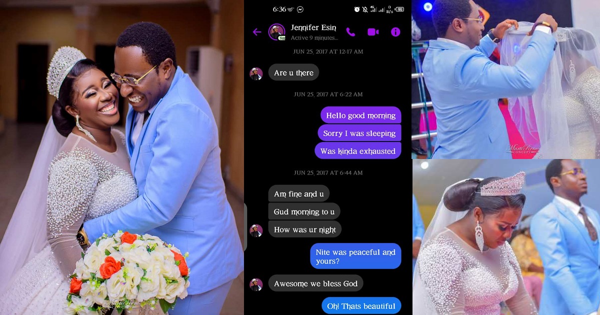 “I finally got him” – Nigerian lady jubilates as she marries man she’s been wooing since 2017 on Facebook (Photos)