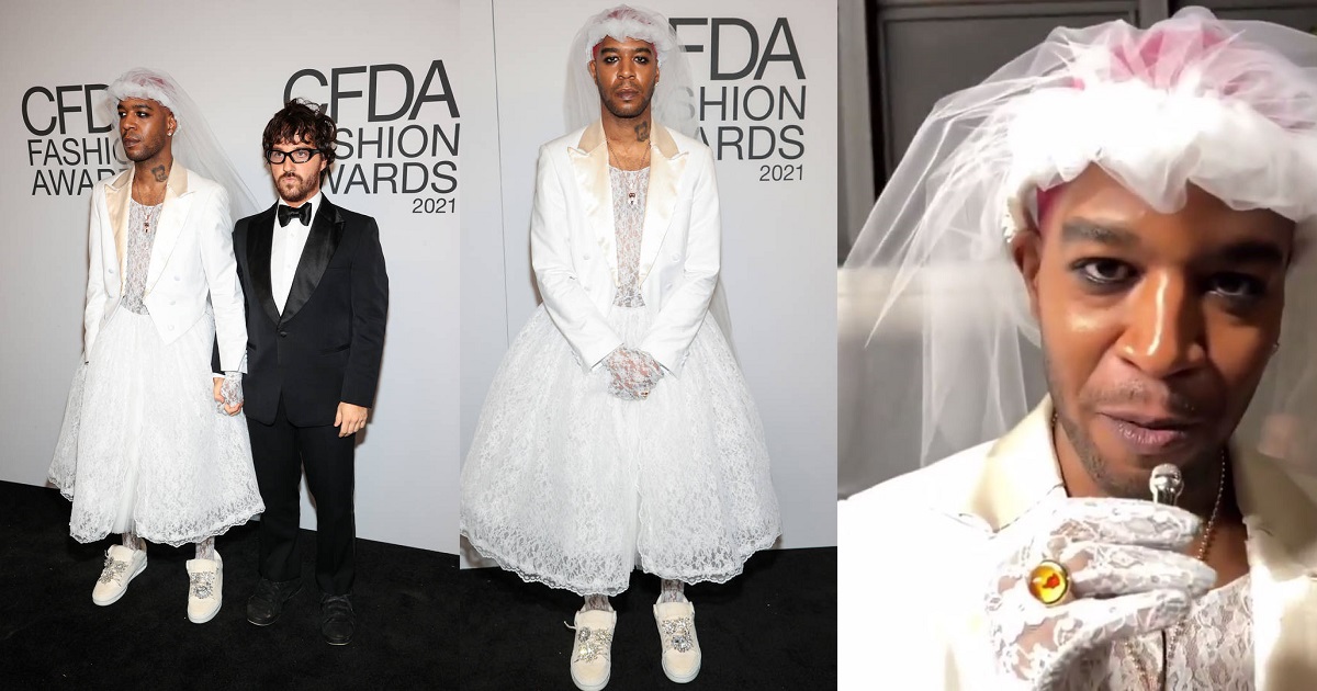 Rapper, Kid Cudi steps out as a bride to an event in US (photo/video)