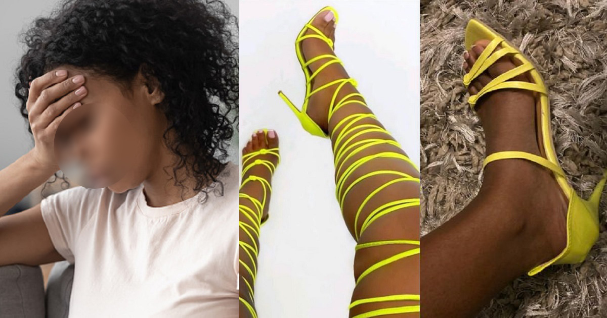 Disappointed customer shares photo of stilettos she ordered and what she got