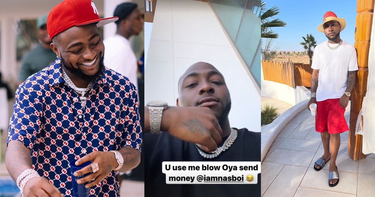 “Calling out people on social media to send you money is degrading, Burna Boy and Wizkid can’t do such” – Twitter user slams Davido
