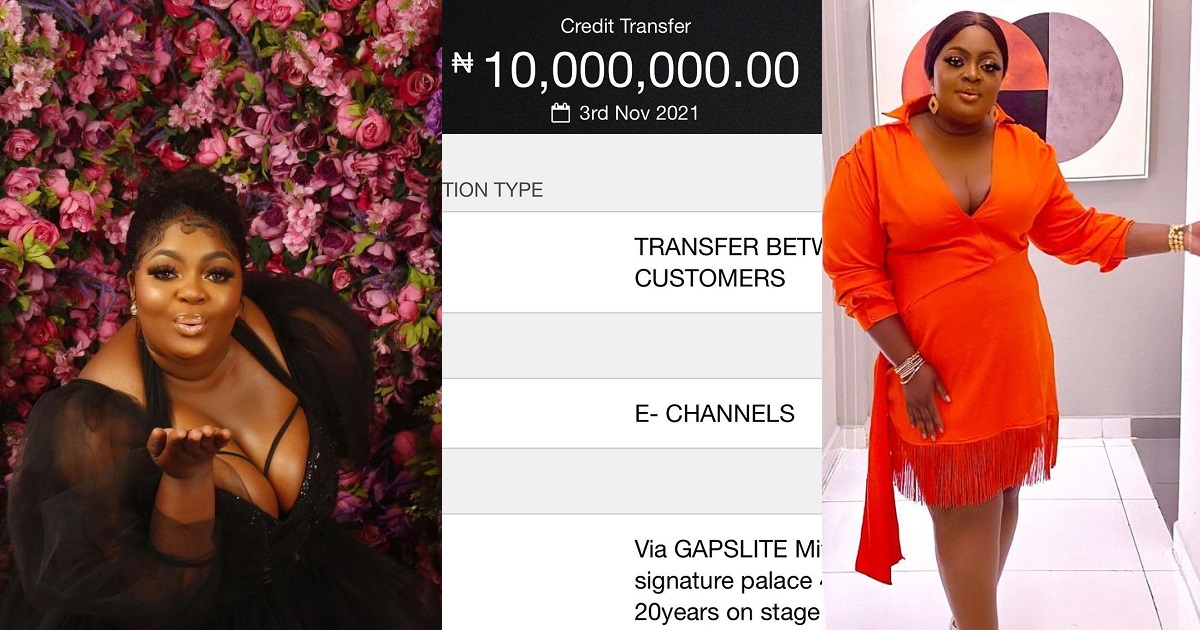 “This one restrict airflow” – Eniola Badmus excited as she receives N10M from Kayanmata seller for upcoming event