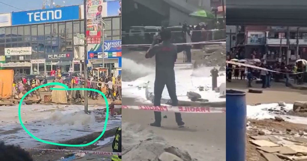 Massive gas leakage in Ikeja (video)