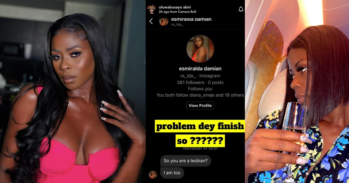 BBNaija star, Khloe reacts to a message she received from a lesbian (screenshot)