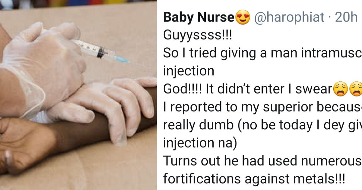 Nurse narrates encounter with a patient whose skin could not be penetrated with needles