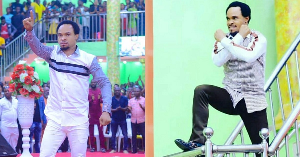 Moment Prophet Odumeje paused his prayer to insult someone during an online program (video)