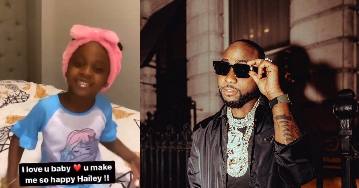 Adorable video of Hailey Adeleke singing the “Happy Birthday” song for Davido.