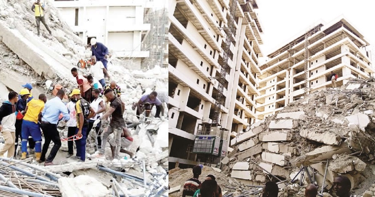 Ikoyi building collapse: RCCG pastor and his 22 staff allegedly trapped in debris