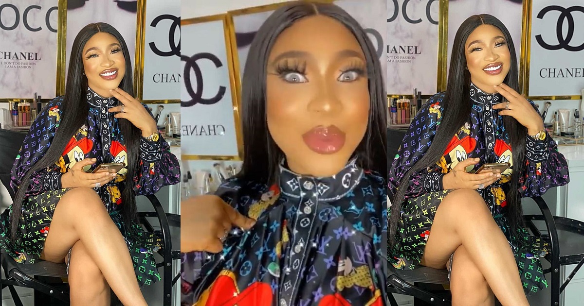 Between actress, Tonto Dikeh and a man who tried to shoot his shot at her (Screenshot)