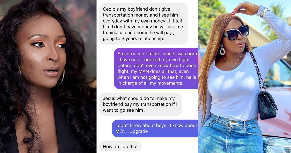 “Small boys makes me angry” – Relationship expert, Blessing Okoro says as she advises lady who complained that her boyfriend never gives her transport fare