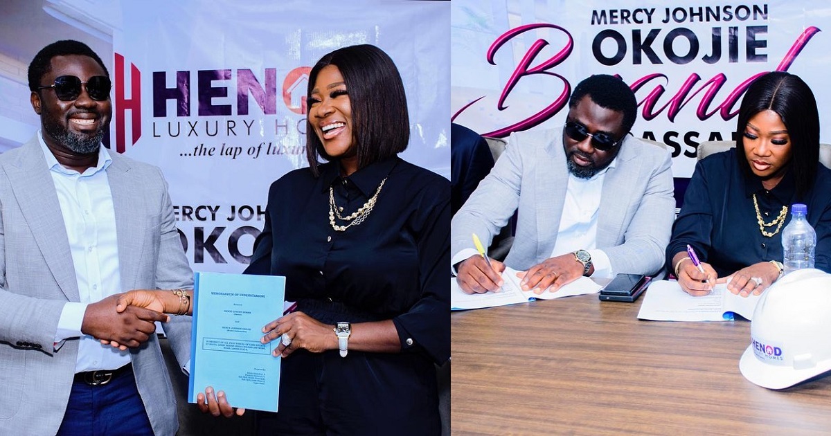 Actress, Mercy Johnson-Okojie signs endorsement deal with husband’s Real Estate company