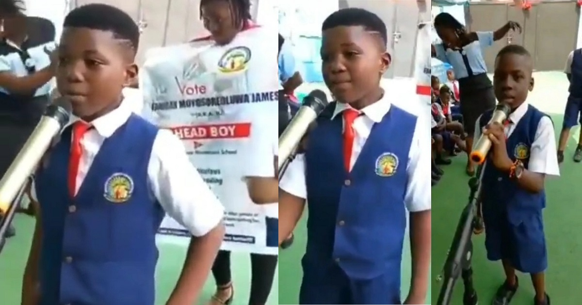 Watch campaign speech of the Osogbo pupil who won election after his opponent’s speech went viral