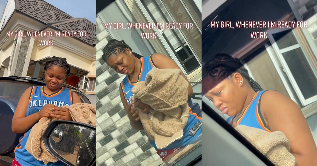 Nigerian man shares how his girlfriend usually react when he’s leaving for work (Video)
