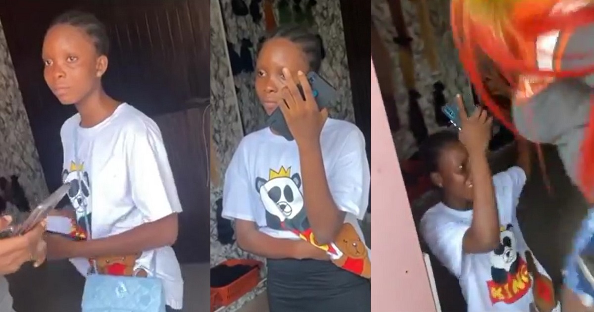 Slay queen nabbed after allegedly buying human hair worth N186k with fake alert in Delta state (Video)