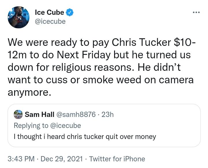  Ice Cube reveals