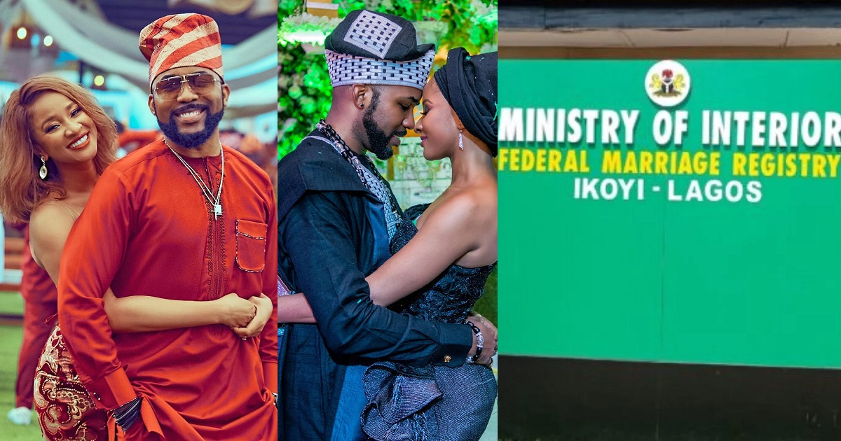 Banky W calls Adesua ‘baby mama’ as court declares marriages conducted at Ikoyi registry as illegal