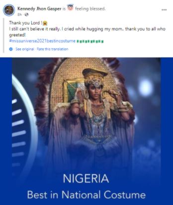 Nigeria’s representative, Maristella Okpala, wins best National Costume at Miss Universe 2021 5 costume