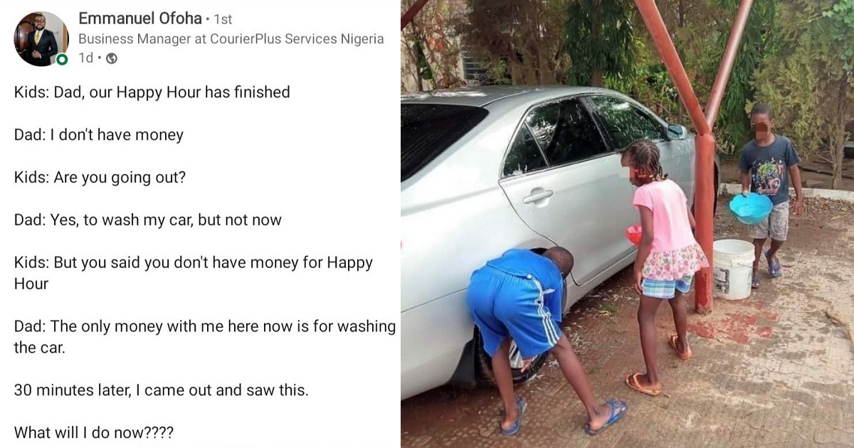 Man shares his kids heartwarming reaction when he told them he didn’t have money to buy the drink they wanted