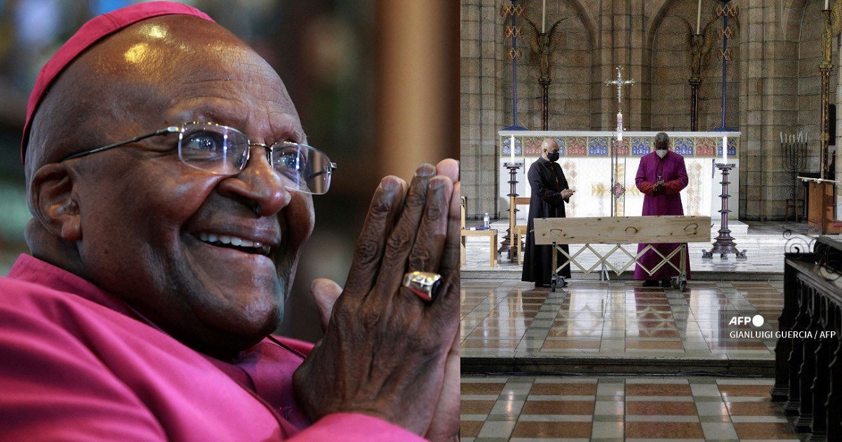 Desmond Tutu’s body lies in state in his old cathedral (photos)
