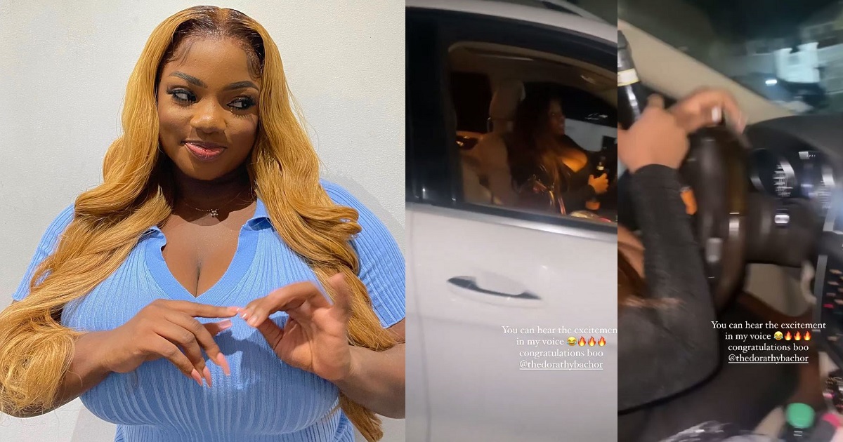 Reality star, Dorathy Bachor buys herself a brand new car (video)