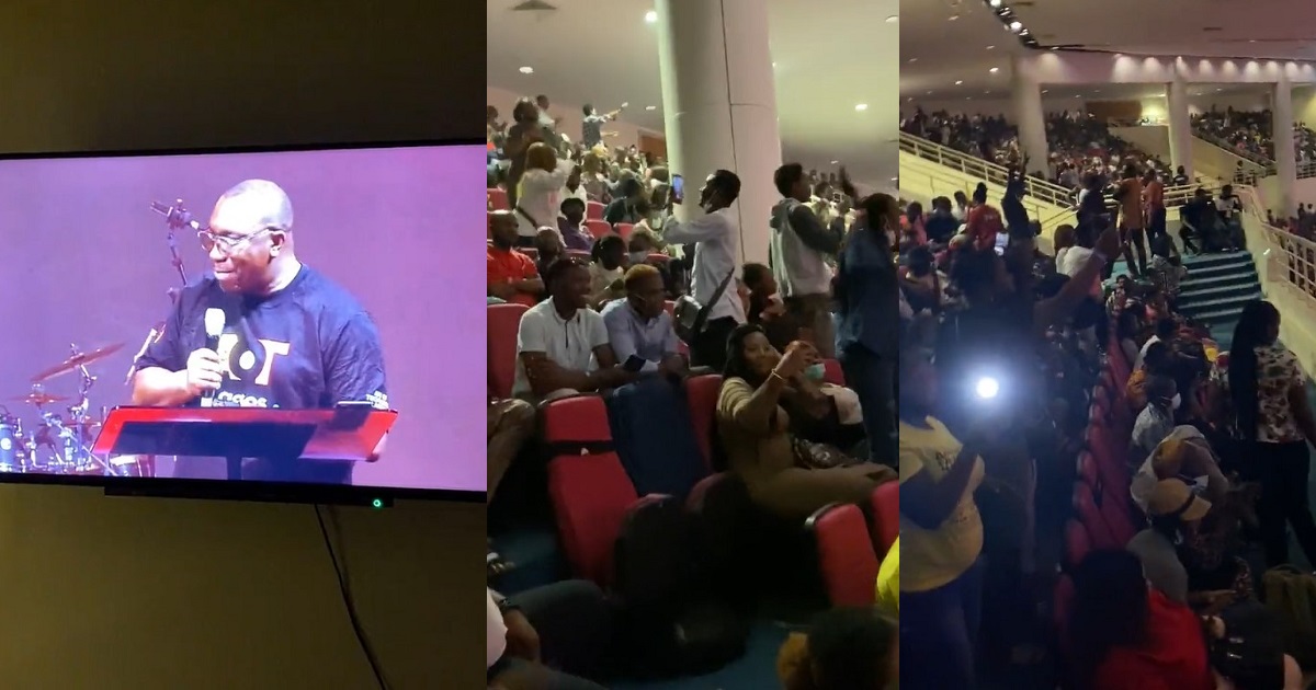 Moment Babajide Sanwo-Olu’s representative got booed during a speech on stage during The Experience last night (Video)