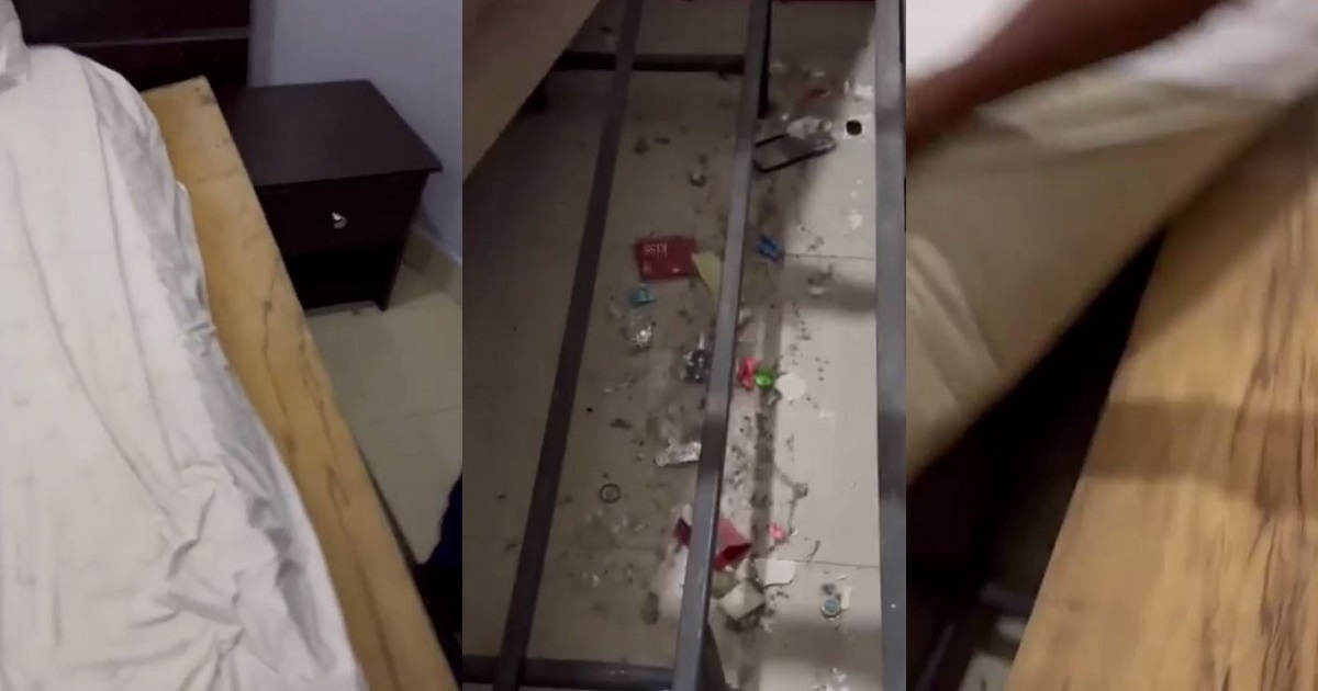 Nigerian man laments the dirty condition of a hotel room he paid N10k a night for (video)