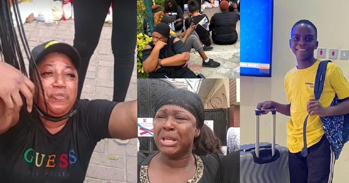 #JusticeForSylvester: Nigerian women stage protest in front of Dowen College (photos)